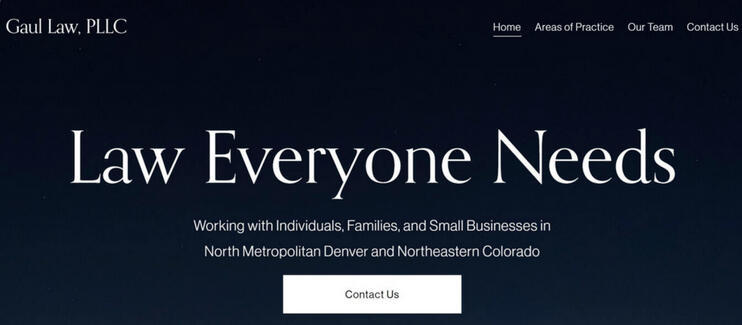 Gaul Law, PLLC Website (2024) (Squarespace)