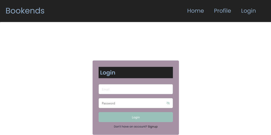 Bookends API (2023) (Bulma, MySQL, Express.js, Node.js)